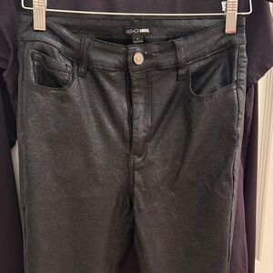 Fashion Nova Shimmering Black Pants